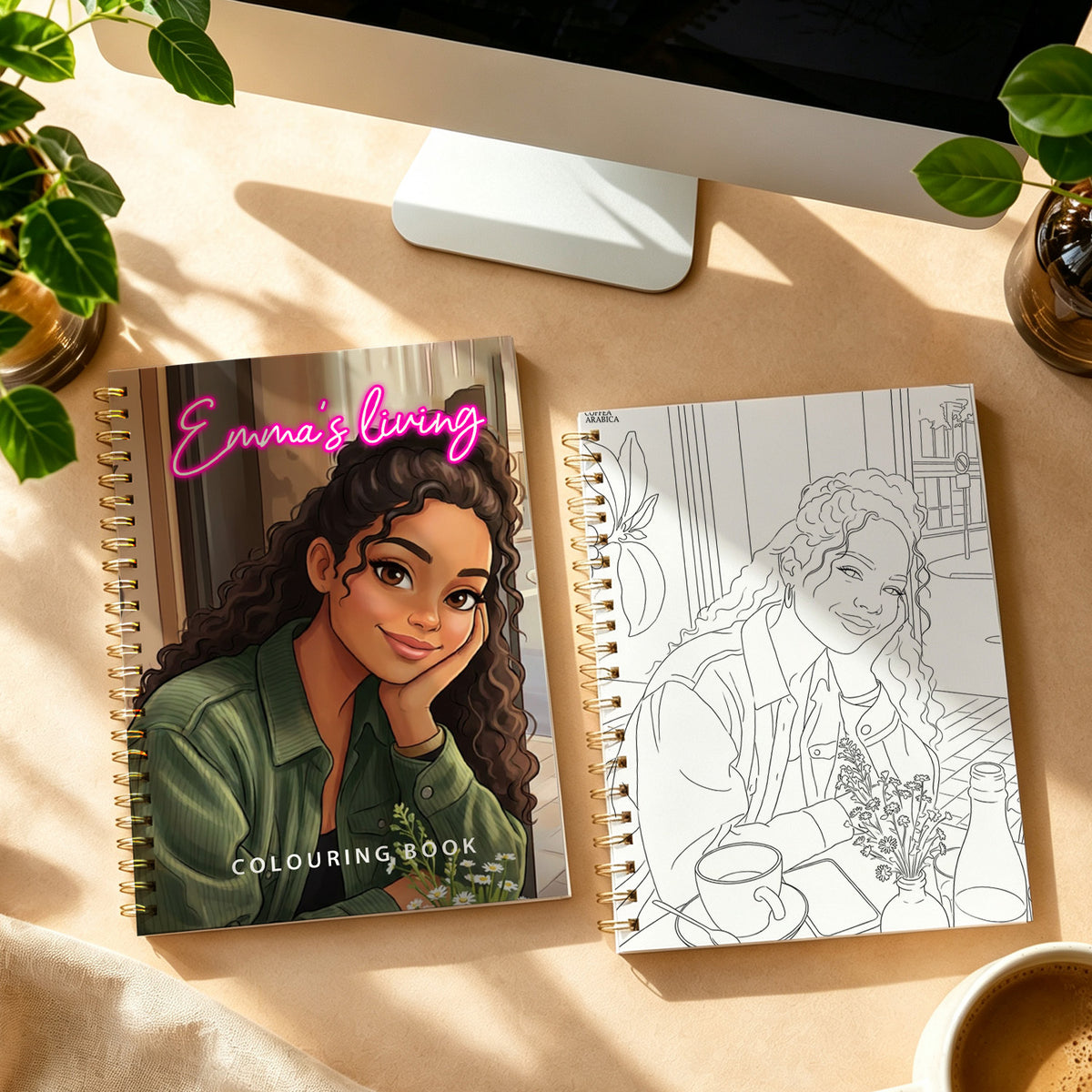 Personalized Halloween Photo Coloring Book – Custom Family & Pet Gift