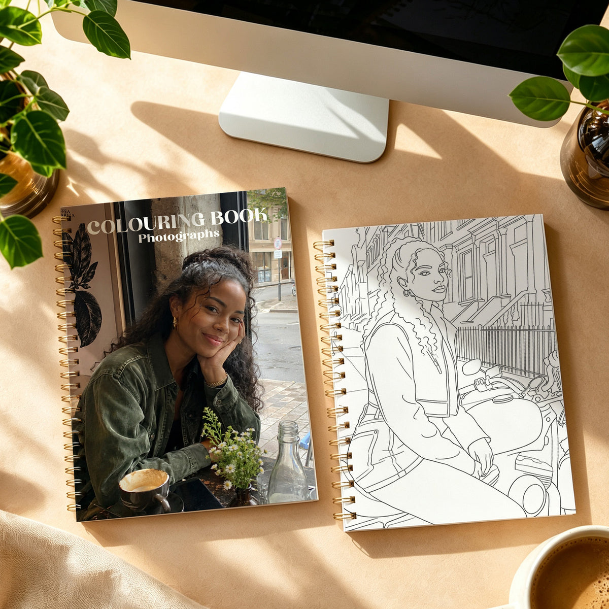 Personalized Halloween Photo Coloring Book – Custom Family & Pet Gift