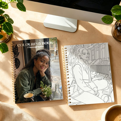 Personalized Halloween Photo Coloring Book – Custom Family & Pet Gift