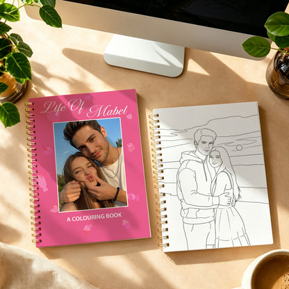 Personalized Halloween Photo Coloring Book – Custom Family & Pet Gift