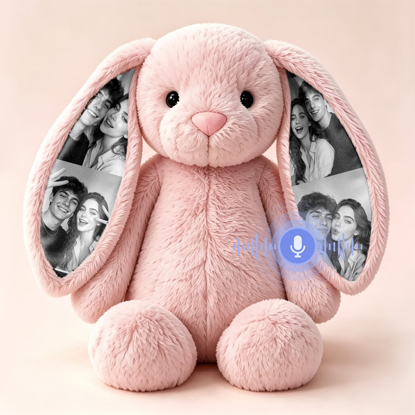 Personalized Voice Recording Bunny Plush – Custom Photo & Sound Gift