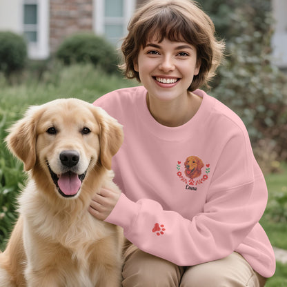 Sudadera bordada personalizada para mascotas: suéter personalizado con nombre y corona