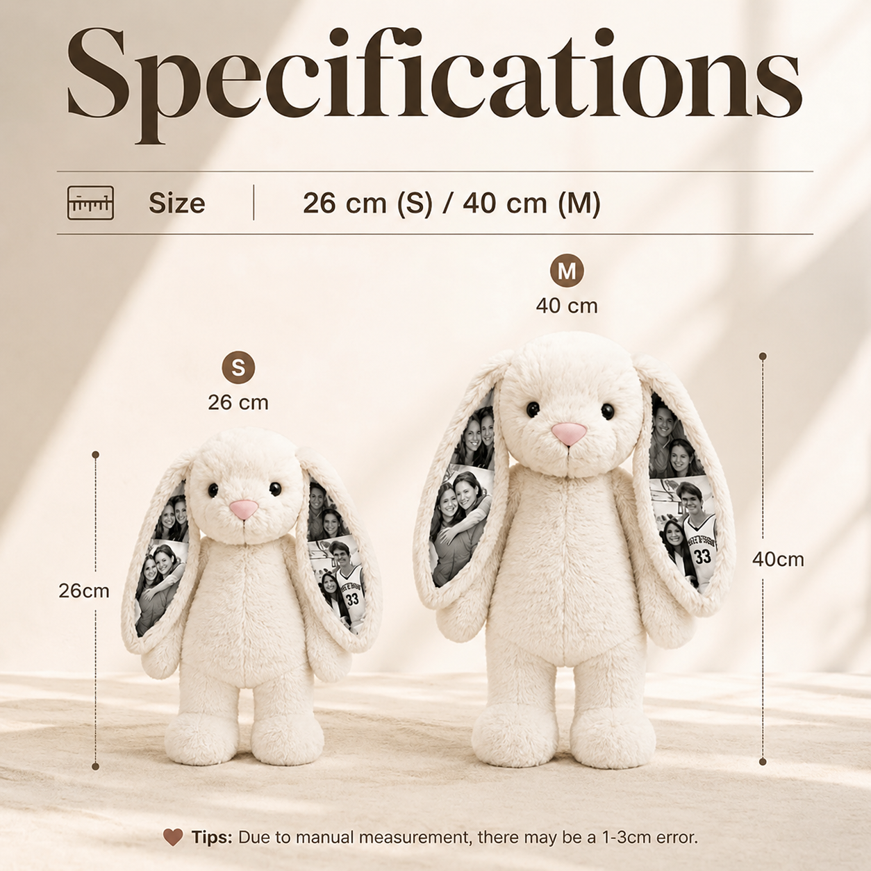 Personalized Voice Recording Bunny Plush – Custom Photo & Sound Gift