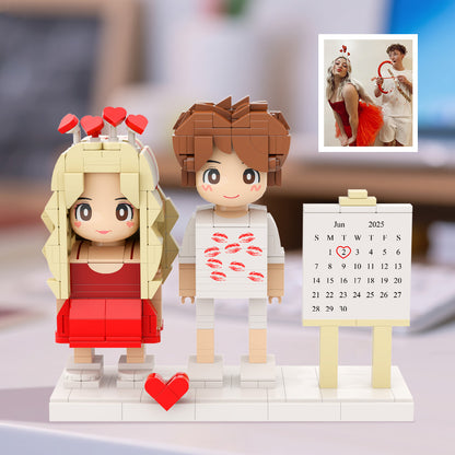 Personalized Calendar Brick Figure Significant Date