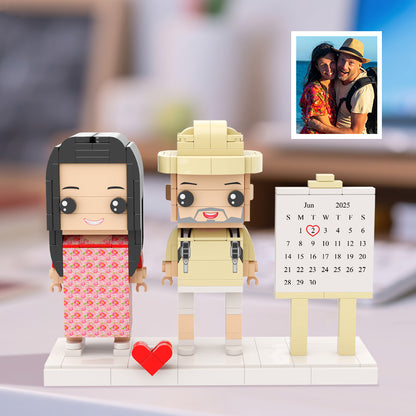 Personalized Calendar Brick Figure Significant Date