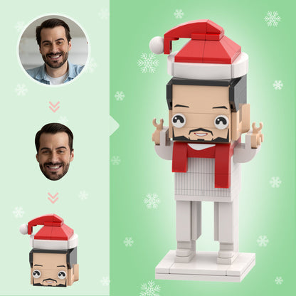 Christmas Gifts Custom Head Brick Figures Personalized Christmas Dress