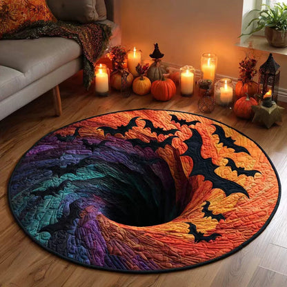 3D Optical Illusion Halloween Rug, Bottomless Hole Spooky Non-Slip Area Rug for Halloween Party & Home Decor