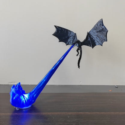 Halloween Dragon Flame Book Nook – Glowing Fire Dragon Bookshelf Insert, Spooky Fantasy Decor with LED Light for Haunted Home & Book Lovers