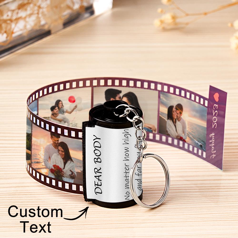 Personalized Photo Film Roll Keychain with Gift Box