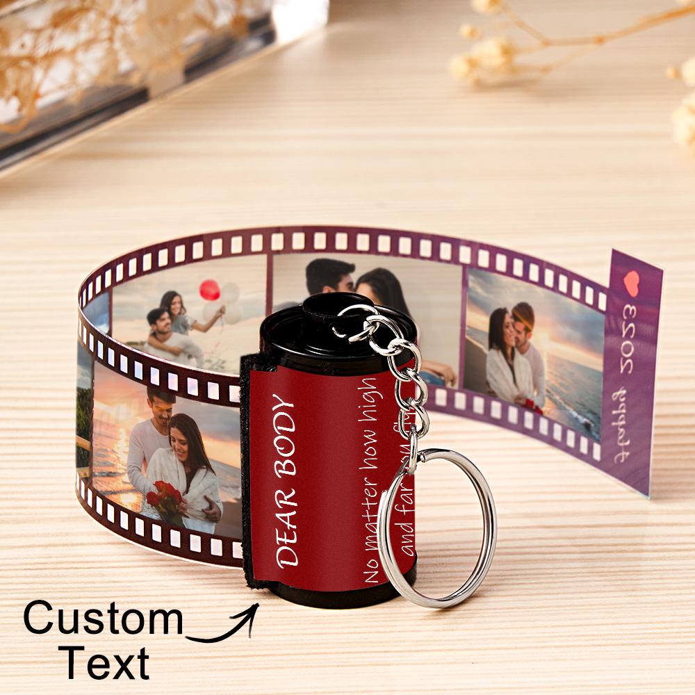 Personalized Photo Film Roll Keychain with Gift Box
