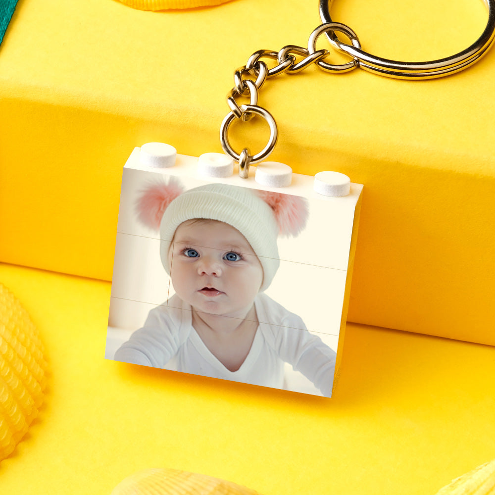 Custom Photo Building Block Keychain – Personalized Photo Gift