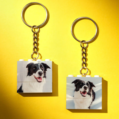 Custom Photo Building Block Keychain – Personalized Photo Gift