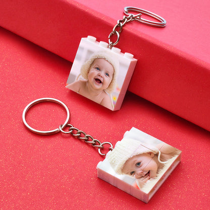Custom Photo Building Block Keychain – Personalized Photo Gift