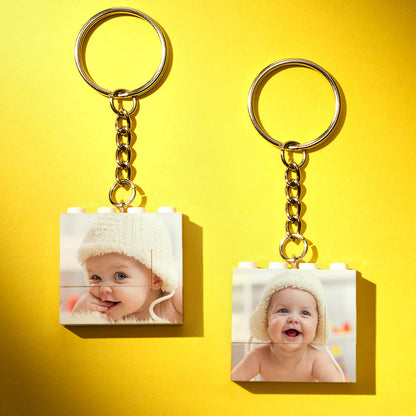 Custom Photo Building Block Keychain – Personalized Photo Gift