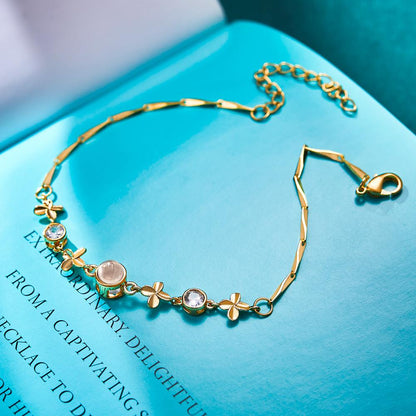 Armband met gepersonaliseerde fotoprojectie: armband met klavertje vier-projectie, een perfect cadeau voor vrouwen.