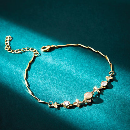 Armband met gepersonaliseerde fotoprojectie: armband met klavertje vier-projectie, een perfect cadeau voor vrouwen.