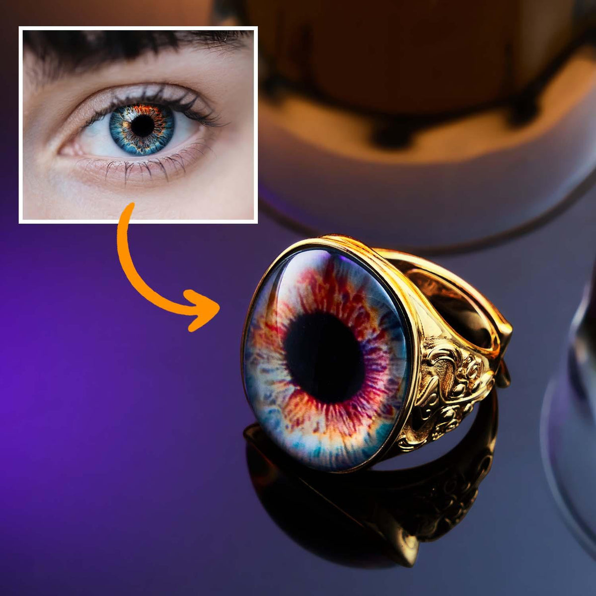 Adjustable Eyeball Ring – Spooky Halloween Gift for Him