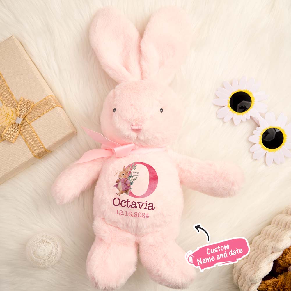 Personalized Bunny Rabbit Plush — Custom Name Gift for Baby & Kids