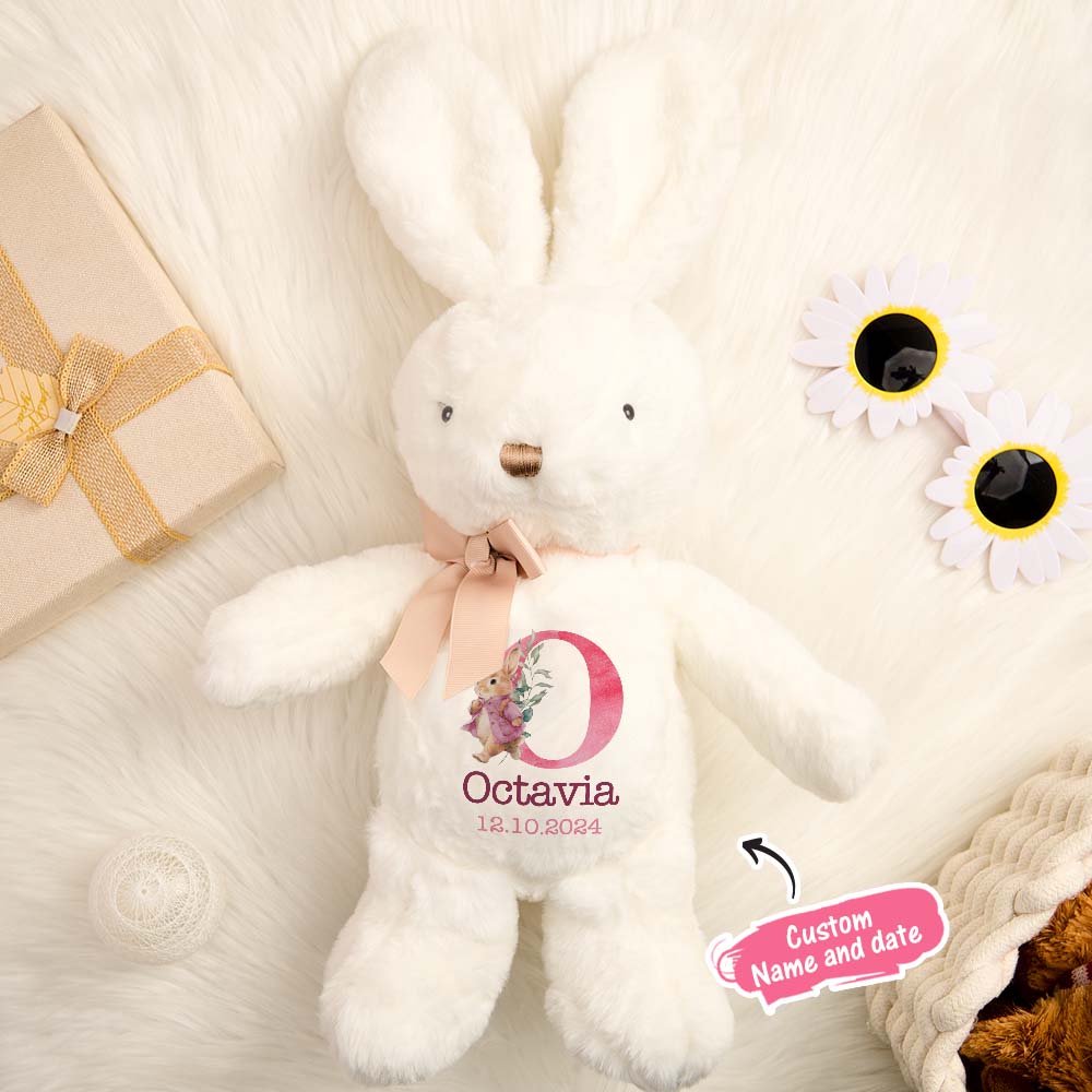 Personalized Bunny Rabbit Plush — Custom Name Gift for Baby & Kids
