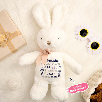 Personalized Bunny Rabbit Plush — Custom Name Gift for Baby & Kids