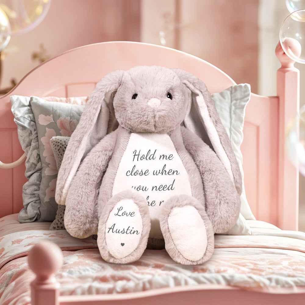 Custom Name Bunny Plush Toy — Personalized Gift for Christmas & Birthdays