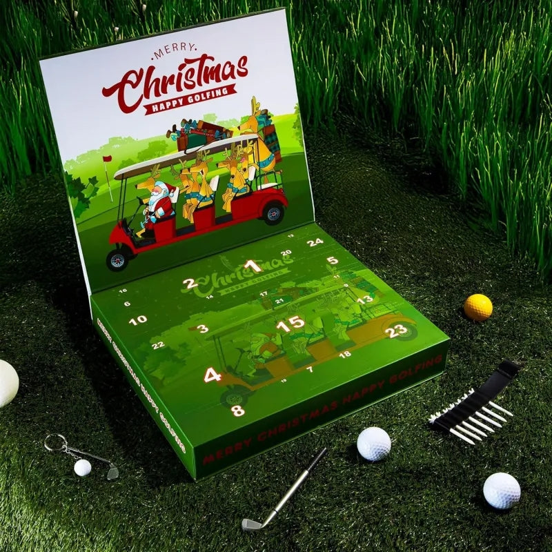 Golf Kerst Advent Box – Kerst Countdown Set Verrassingscadeau voor Golfliefhebbers 