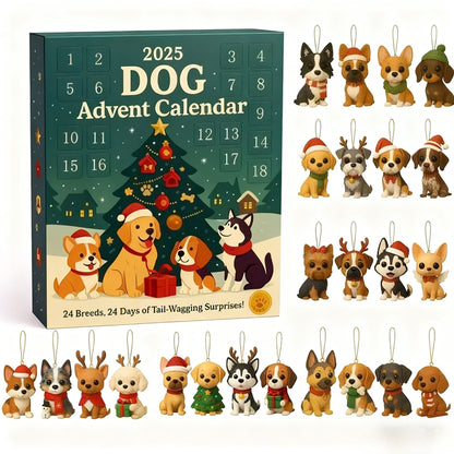Schattige hond kerst aftelkalender geschenkdoos - Perfect vakantiecadeau voor hondenliefhebbers 