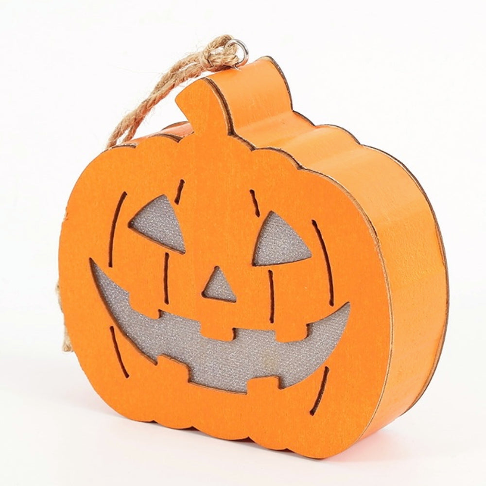 Halloween Wooden Pumpkin Light