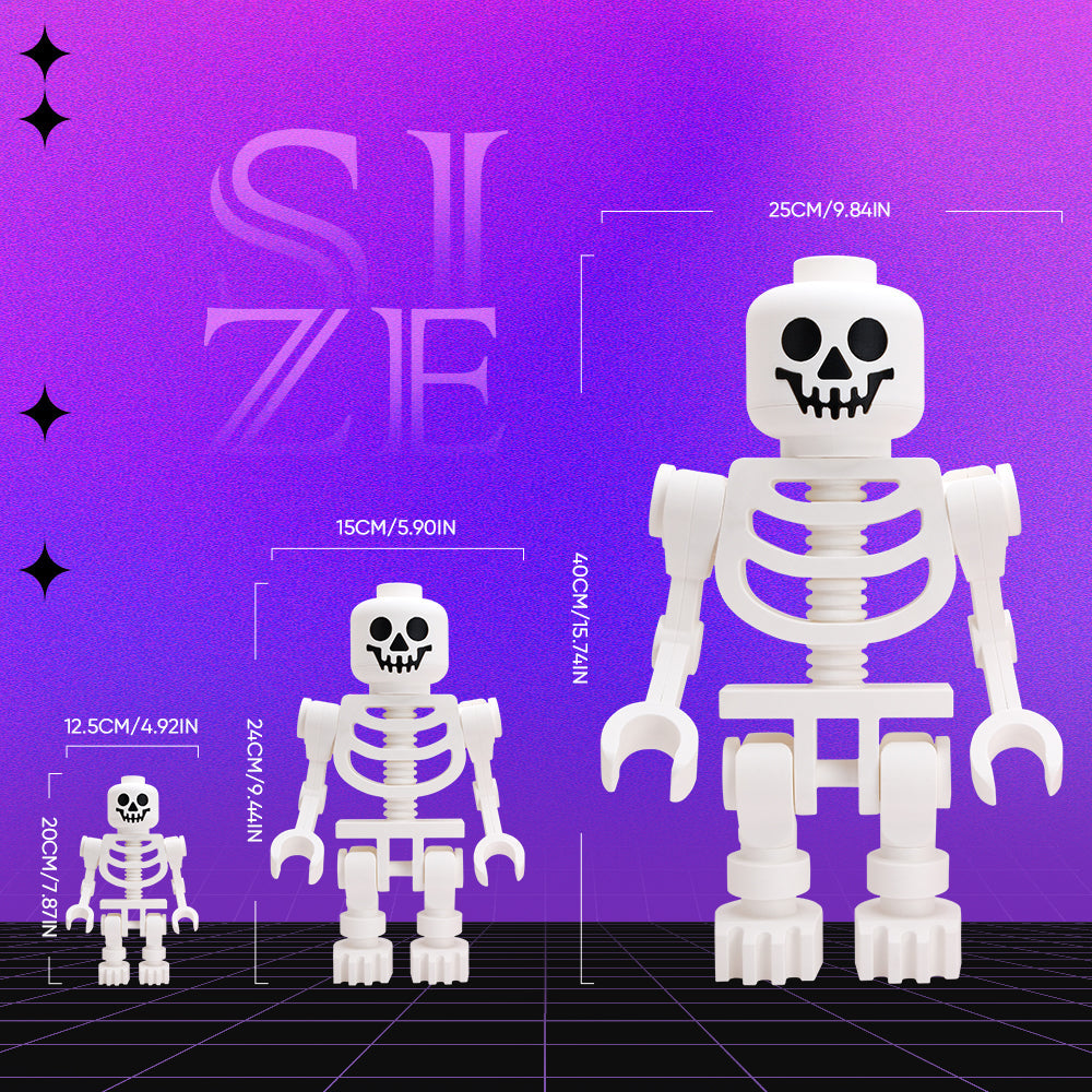 3D-print betoverende gigantische witte skeletfiguren als decoratiegeschenk voor figurenliefhebbers en een speelse toevoeging aan uw interieur.