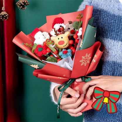 Christmas Crochet Flowers Bouquet