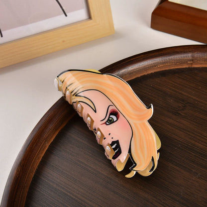 Halloween Clown Ghost Face Hair Clip Back Of The Head Hair Clip Shark Hair Clip Headdress Hairpin Ladies Halloween Gift