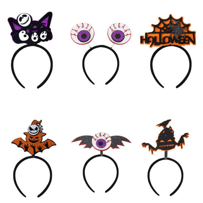 6 Pcs Halloween Headbands Halloween Hair Hoop for Party Supply Cosplay Decoration