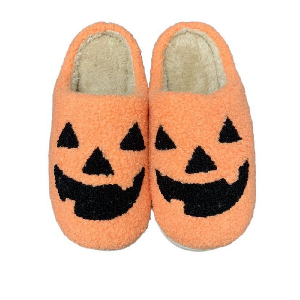 Halloween Slippers Halloween Yellow Pumpkin Shoes