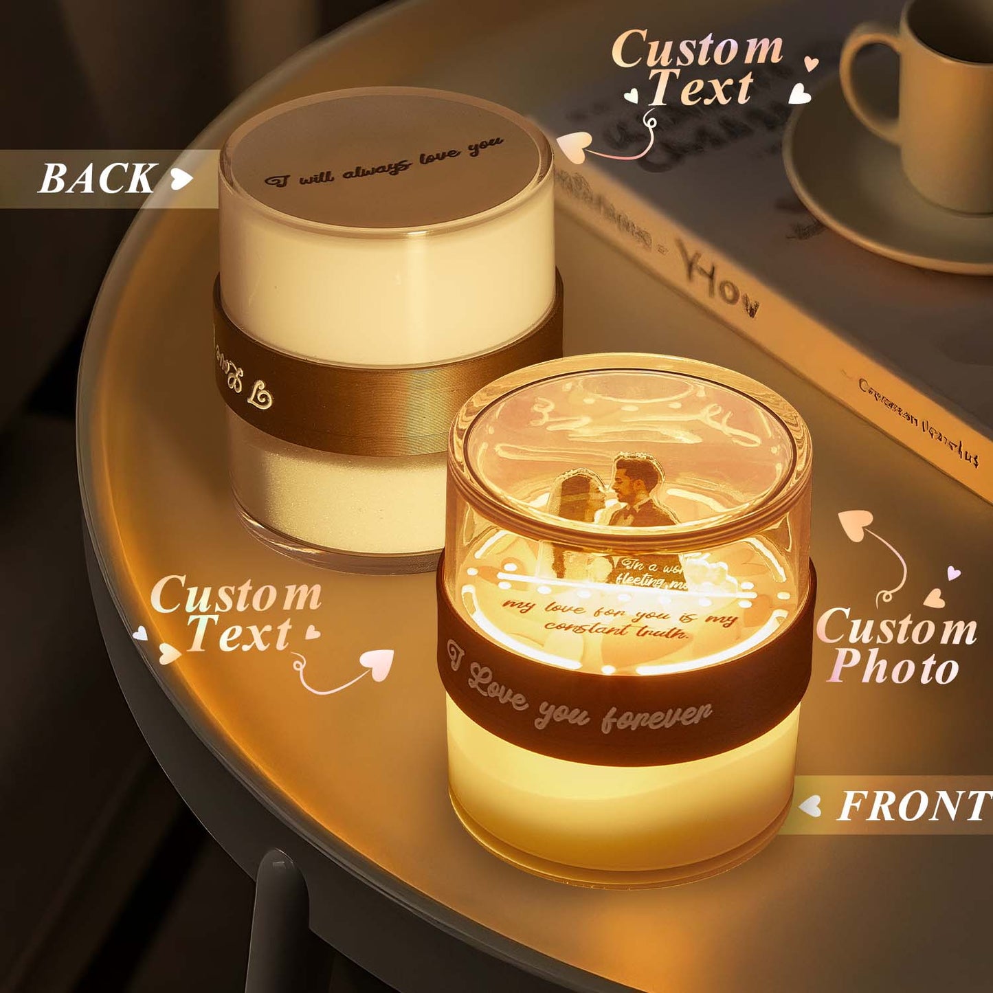 Memorial Gift Customized Night Light Creative Flip Light Acrylic Hourglass