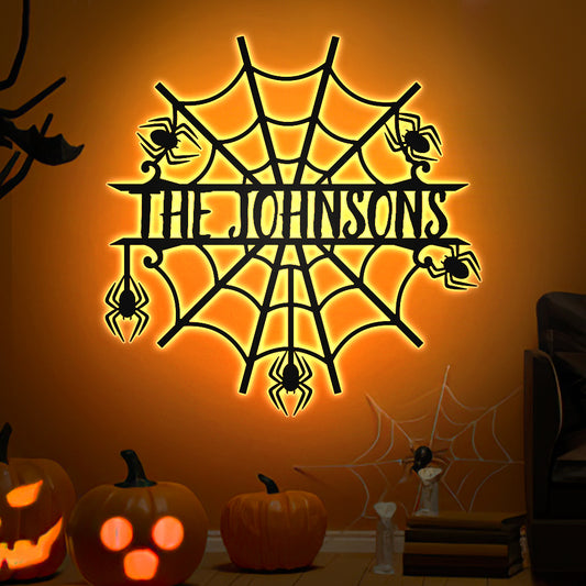 Personalized Engraved Halloween Black Iron Night Light 