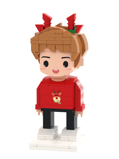 Christmas Gifts Custom Head Cute Brick Figures