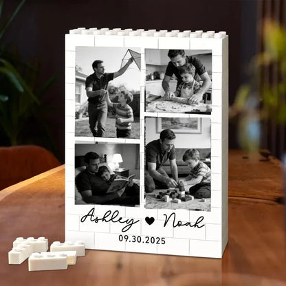 Personalized Photo Brick Puzzle Frame – Father's Day Gift for Dad