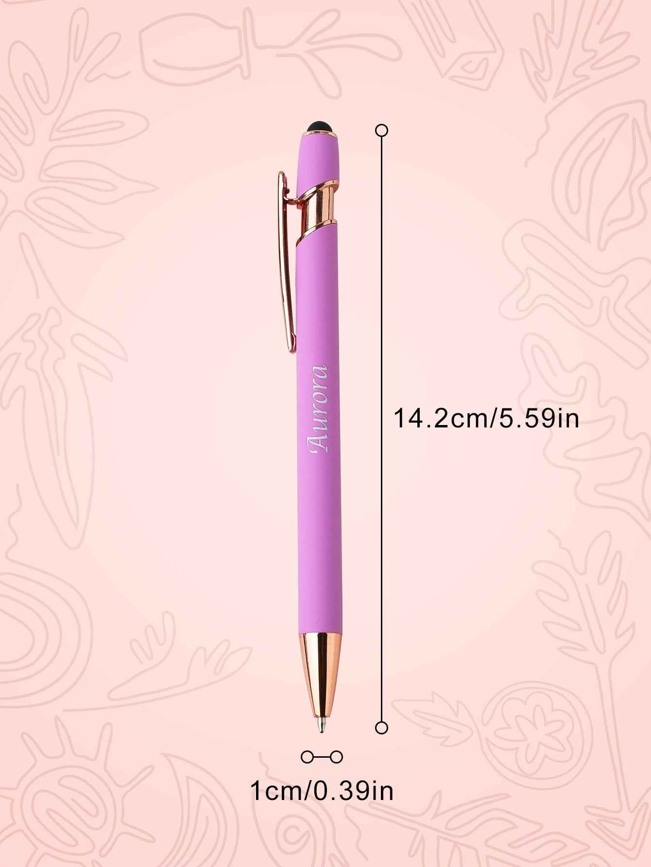 Custom Name Multifunction Ballpoint Pen with Drawstring Pouch Back to School Gift Birthday Gift Teacher