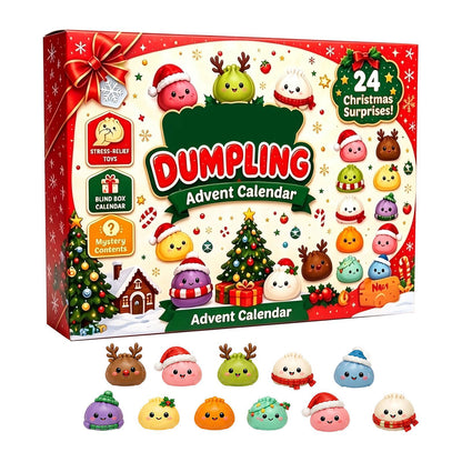2026 Christmas Squishy Advent Calendar – 24-Day Dumpling Fidget Toy for Kids