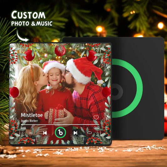 FridgeBeats Framed Personalized Family Photo Music Fridge Magnet Christmas Gifts