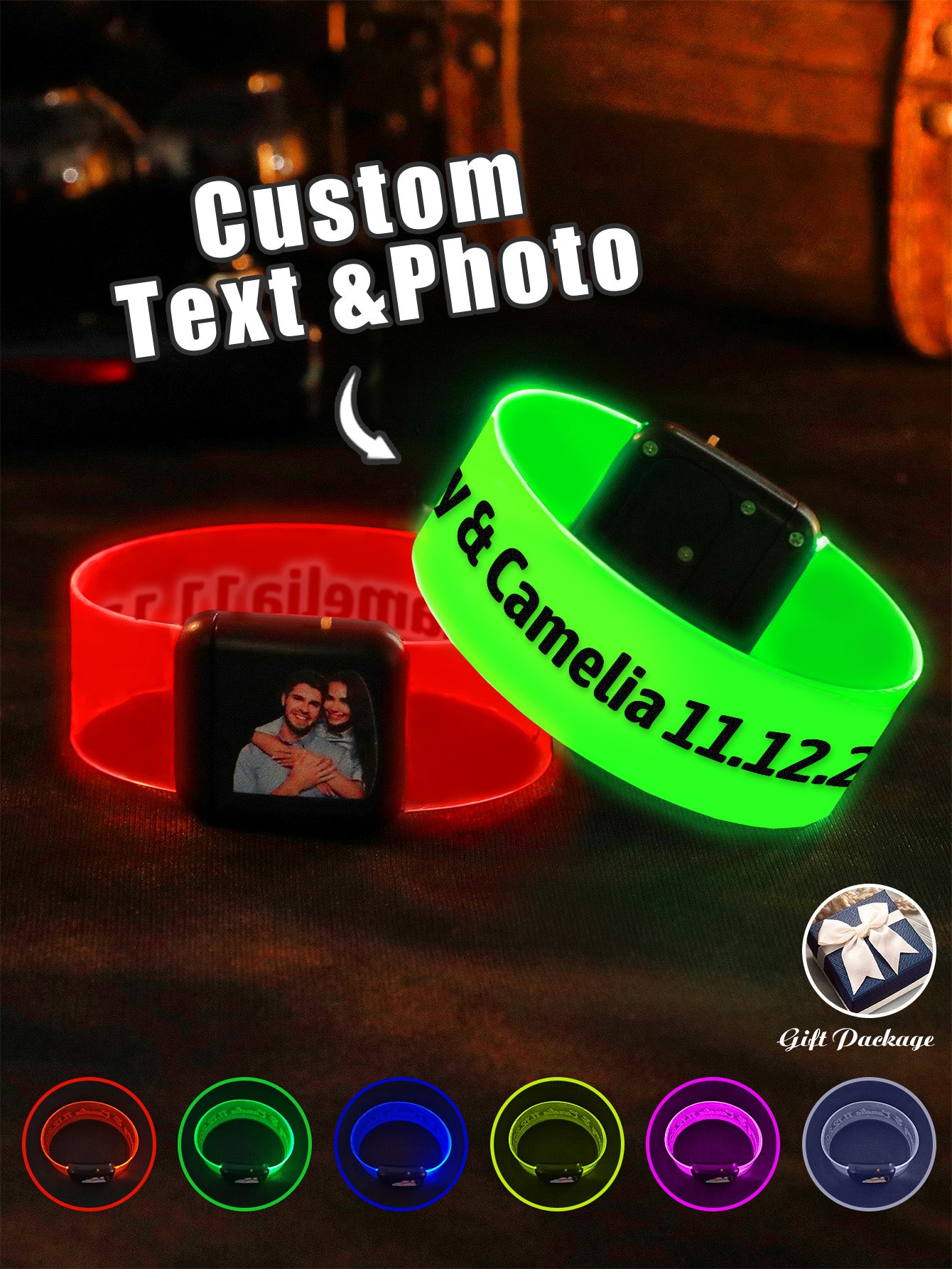 Photo & Text Glow Bracelets