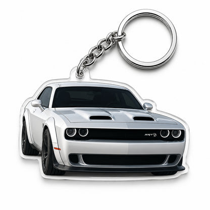 Personalized Car Photo Keychain – Custom Acrylic Vehicle Shape Gift