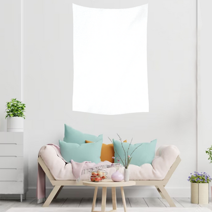 Custom Vertical Linen-Feel Tapestry Wall Hanging Printed Blanket – Single-Sided Personalized Throw for Home or Gift