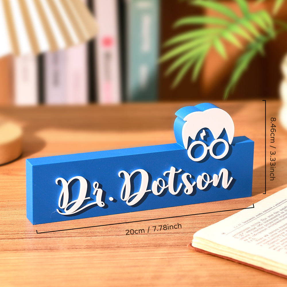 Personalized Wizard Name Sign – 3D Printed Teacher & Librarian Desk Gift