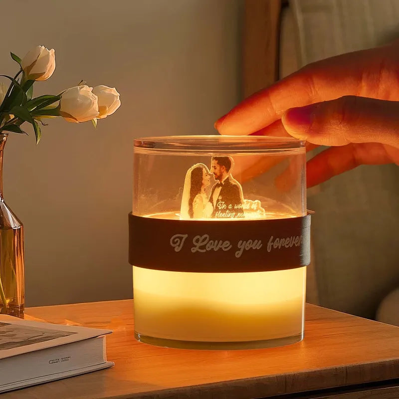 Memorial Gift Customized Night Light Creative Flip Light Acrylic Hourglass 3