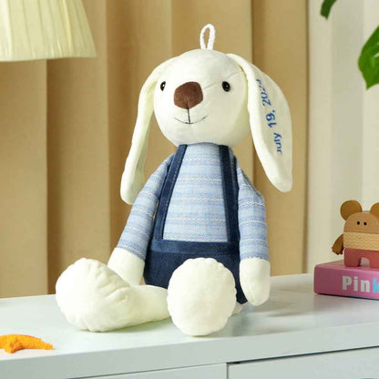 Personalized Bunny Plush — Custom Rabbit with Embroidered Name Gift for Kids