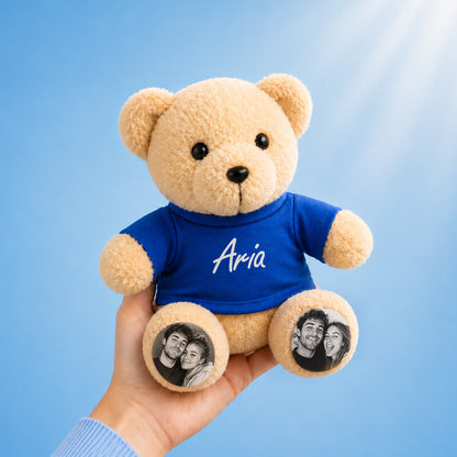 Personalized Photo Teddy Bear – Custom Name Plush Gift