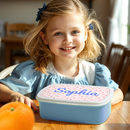 Personalized Cartoon Rabbit Lunch Box – Custom Name Kids Back to School Gift
