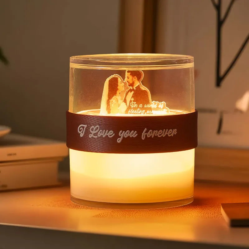 Memorial Gift Customized Night Light Creative Flip Light Acrylic Hourglass 2