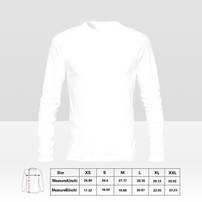 Camiseta de manga larga personalizada de doble cara para hombre con estampado completo personalizado con tu diseño